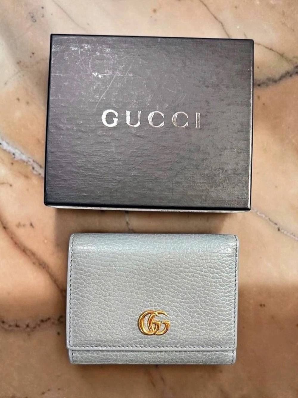 Gucci GG Marmont Gray Compact Wallet